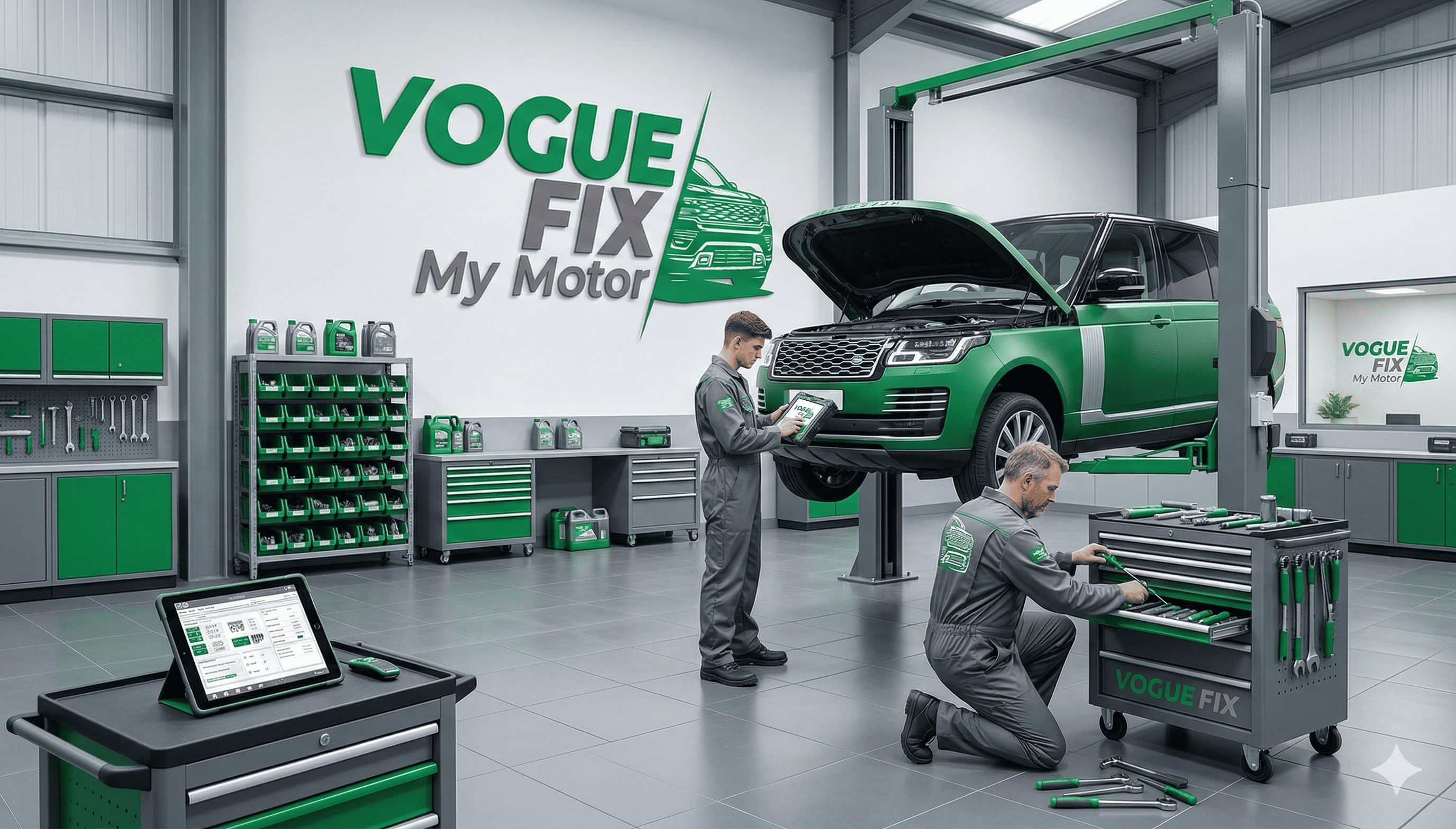 Mechanic working on engine